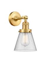 LED Wall Sconce by Innovations - Franklin Restoration Collection, Satin Gold Finish - 203-SG-G64-LED