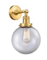 LED Wall Sconce by Innovations - Franklin Restoration Collection, Satin Gold Finish - 203-SG-G202-8-LED