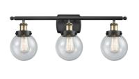 LED Bath Vanity by Innovations - Ballston Urban Collection, Black Antique Brass Finish - 916-3W-BAB-G204-6-LED