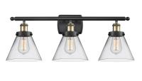 Three Light Bath Vanity by Innovations - Ballston Urban Collection, Black Antique Brass Finish - 916-3W-BAB-G42
