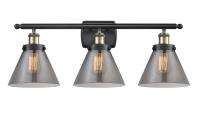 Three Light Bath Vanity by Innovations - Ballston Urban Collection, Black Antique Brass Finish - 916-3W-BAB-G43