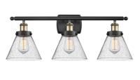 Three Light Bath Vanity by Innovations - Ballston Urban Collection, Black Antique Brass Finish - 916-3W-BAB-G44