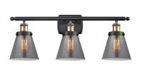 Three Light Bath Vanity by Innovations - Ballston Urban Collection, Black Antique Brass Finish - 916-3W-BAB-G63