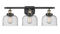 Three Light Bath Vanity by Innovations - Ballston Urban Collection, Black Antique Brass Finish - 916-3W-BAB-G74