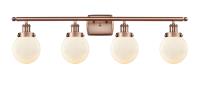 LED Bath Vanity by Innovations - Ballston Urban Collection, Antique Copper Finish - 916-4W-AC-G201-6-LED