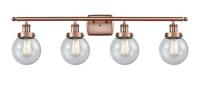 LED Bath Vanity by Innovations - Ballston Urban Collection, Antique Copper Finish - 916-4W-AC-G204-6-LED