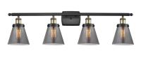 Four Light Bath Vanity by Innovations - Ballston Urban Collection, Black Antique Brass Finish - 916-4W-BAB-G63