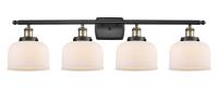 Four Light Bath Vanity by Innovations - Ballston Urban Collection, Black Antique Brass Finish - 916-4W-BAB-G71