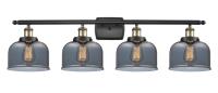 Four Light Bath Vanity by Innovations - Ballston Urban Collection, Black Antique Brass Finish - 916-4W-BAB-G73