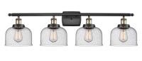 Four Light Bath Vanity by Innovations - Ballston Urban Collection, Black Antique Brass Finish - 916-4W-BAB-G74