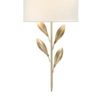 Two Light Wall Sconce by Crystorama - Broche Collection, Antique Gold Finish - 501-GA