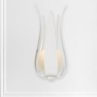 One Light Wall Sconce by Crystorama - Broche Collection, Matte White Finish - 511-MT