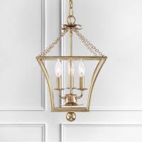 Three Light Mini Chandelier by Crystorama - Broche Collection, Antique Gold Finish - 514-GA