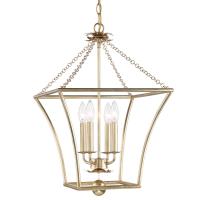 Four Light Mini Chandelier by Crystorama - Broche Collection, Antique Gold Finish - 516-GA