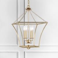 Four Light Mini Chandelier by Crystorama - Broche Collection, Antique Gold Finish - 516-GA