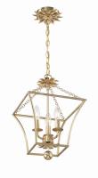 Four Light Mini Chandelier by Crystorama - Broche Collection, Antique Gold Finish - 516-GA