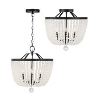 Four Light Chandelier by Crystorama - Rylee Collection, Matte Black Finish - 604-MK-FR