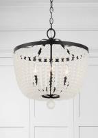 Four Light Chandelier by Crystorama - Rylee Collection, Matte Black Finish - 604-MK-FR