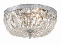 Three Light Flush Mount by Crystorama - Waltham Collection, Polished Chrome Finish - 712-CH-CL-I