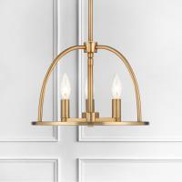 Three Light Chandelier by Crystorama - Abbott Collection, Vibrant Gold Finish - ABB-3003-VG