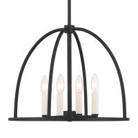 Four Light Chandelier by Crystorama - Abbott Collection, Black Finish - ABB-3004-BK