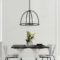 Four Light Chandelier by Crystorama - Abbott Collection, Black Finish - ABB-3004-BK