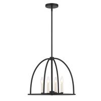 Four Light Chandelier by Crystorama - Abbott Collection, Black Finish - ABB-3004-BK