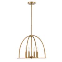 Four Light Chandelier by Crystorama - Abbott Collection, Vibrant Gold Finish - ABB-3004-VG