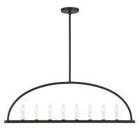 Eight Light Chandelier by Crystorama - Abbott Collection, Black Finish - ABB-3007-BK