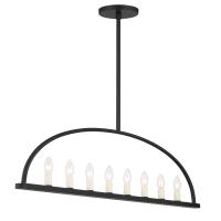 Eight Light Chandelier by Crystorama - Abbott Collection, Black Finish - ABB-3007-BK