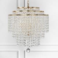 Six Light Chandelier by Crystorama - Gabrielle Collection, Antique Gold Finish - GAB-B7305-GA