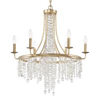 Six Light Chandelier by Crystorama - Gabrielle Collection, Antique Gold Finish - GAB-B7306-GA