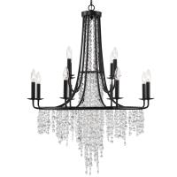 12 Light Chandelier by Crystorama - Gabrielle Collection, Matte Black Finish - GAB-B7312-MK