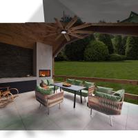 84"Ceiling Fan by Minka Aire - Barn H20 Collection, Heirloom Bronze Finish - F865L-HBZ