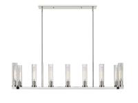 Nine Light Linear Chandelier by Z-Lite - Beau Collection, Polished Nickel Finish - 3031-9L-PN