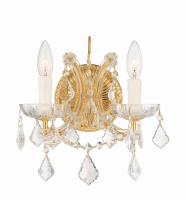 Two Light Wall Sconce by Crystorama - Maria Theresa Collection, Gold Finish - 4472-GD-CL-I