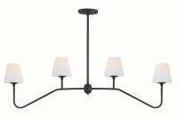 Four Light Chandelier by Crystorama - Keenan Collection, Black Forged Finish - KEE-A3004-BF