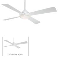 52"Ceiling Fan by Minka Aire - Aluma Collection, Flat White Finish - F521L-WHF