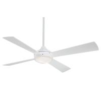 52"Ceiling Fan by Minka Aire - Aluma Collection, Flat White Finish - F521L-WHF