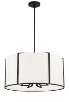 Six Light Pendant by Crystorama - Carlyn Collection, Black Finish - CAR-9206-BK