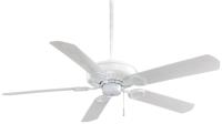 54" Ceiling Fan by Minka Aire - Sundowner Collection, White Finish - F589-WH