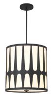 Four Light Pendant by Crystorama - Royston Collection, Black Finish - ROY-805-BK