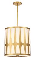 Four Light Pendant by Crystorama - Royston Collection, Antique Gold Finish - ROY-805-GA