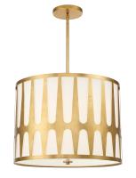 Five Light Pendant by Crystorama - Royston Collection, Antique Gold Finish - ROY-809-GA