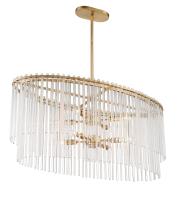 Eight Light Chandelier by Crystorama - Bleecker Collection, Antique Gold Finish - 398-GA