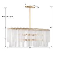 Eight Light Chandelier by Crystorama - Bleecker Collection, Antique Gold Finish - 398-GA