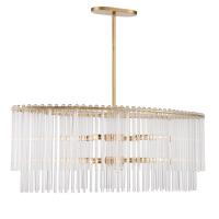 Eight Light Chandelier by Crystorama - Bleecker Collection, Antique Gold Finish - 398-GA
