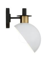 One Light Wall Sconce by Crystorama - Gigi Collection, Black + Aged Brass Finish - GIG-811-BK-AG