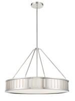 Six Light Pendant by Crystorama - Kendal Collection, Polished Nickel Finish - KEN-8306-PN