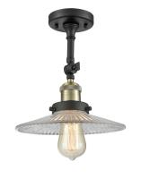 LED Semi-Flush Mount by Innovations - Franklin Restoration Collection, Black Antique Brass Finish - 201F-BAB-G2-LED